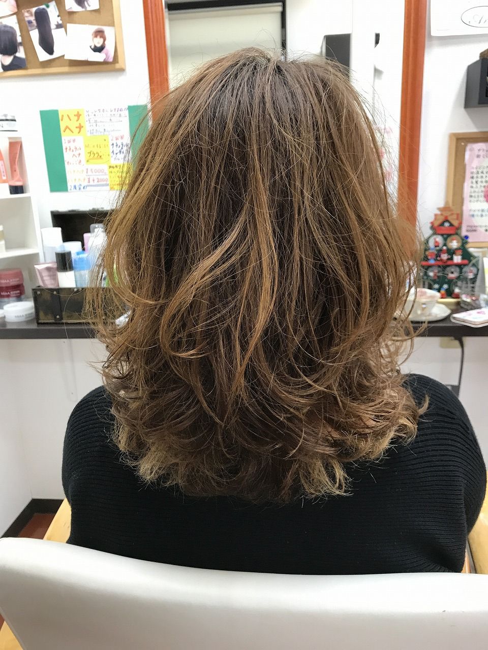 デジタルパーマ後の後ろ姿