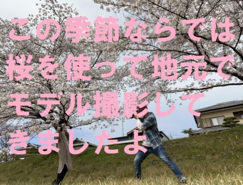 桜のテーマを使ってモデル撮影