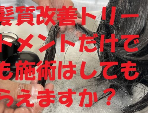 髪質改善トリートメントだけでも施術できますか？