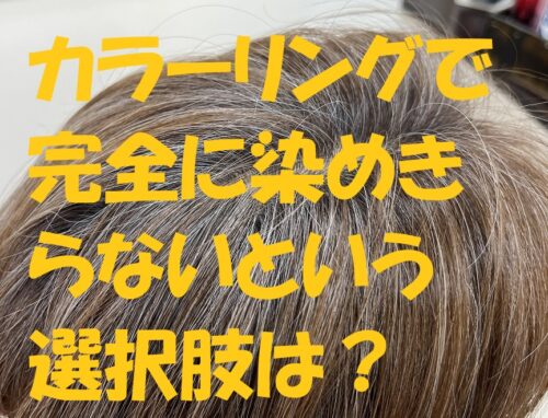 完璧に染めきらないという選択肢も