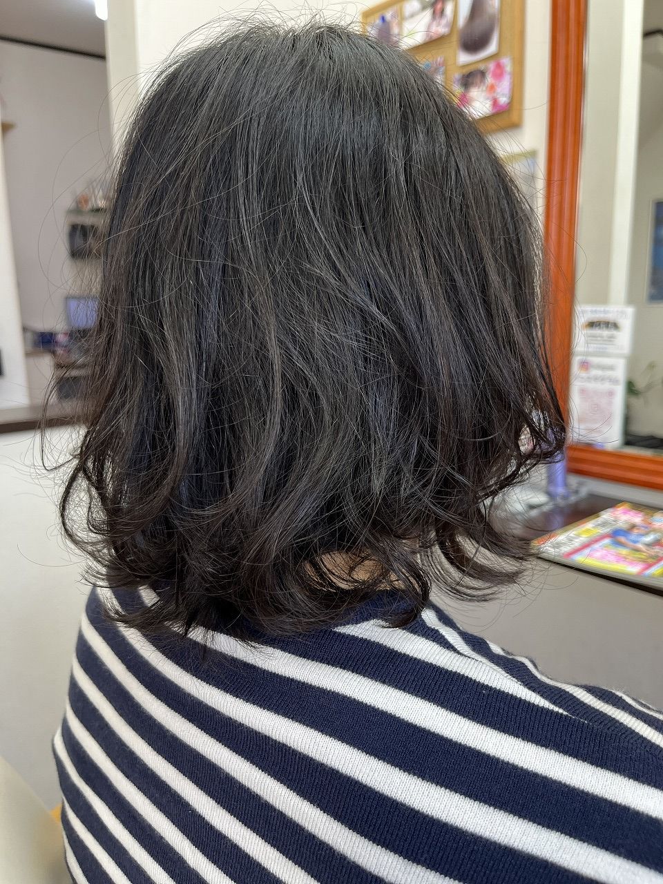 普通のパーマ・アフター写真