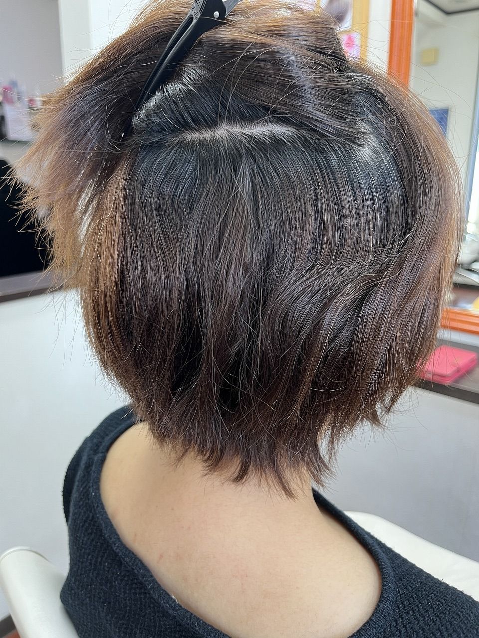 ショート縮毛矯正ビフォー2