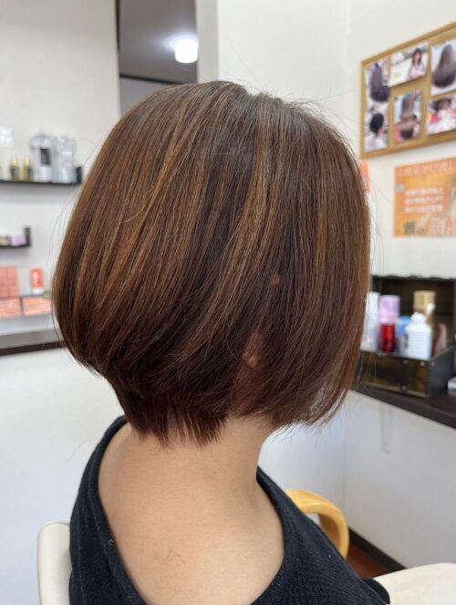 当店の縮毛矯正なら、ショートでも自然な仕上がりに