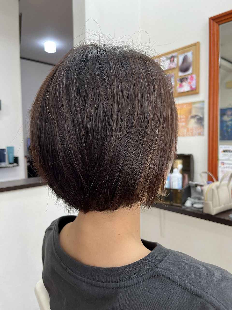 ビフォー：カット前のショートスタイル