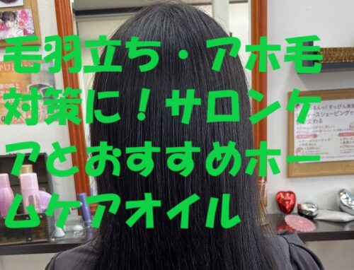 【本庄市】毛羽立ち・アホ毛対策に！サロンケアとおすすめホームケアオイル