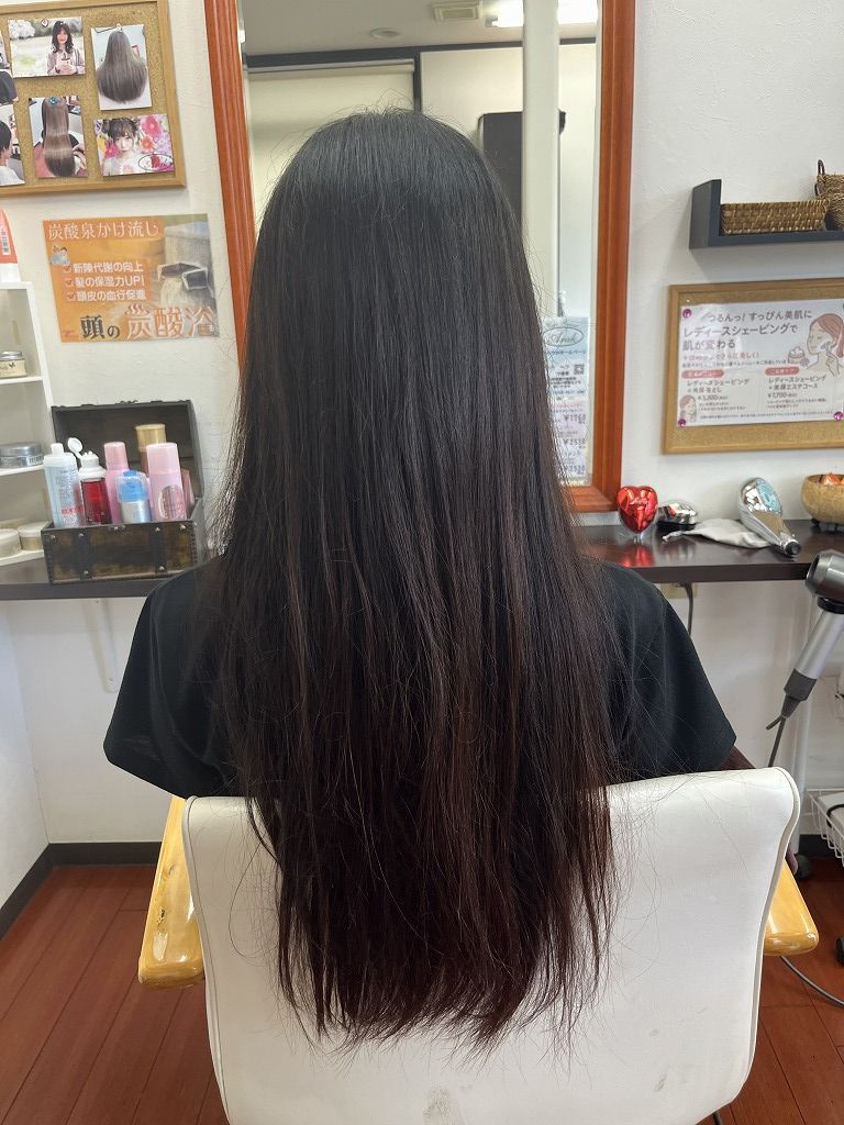 ロングヘア 真後ろから ビフォー写真