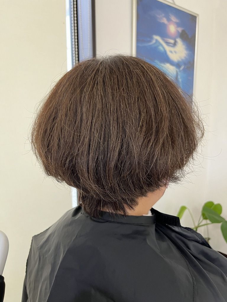 スパイラルパーマ施術前の写真