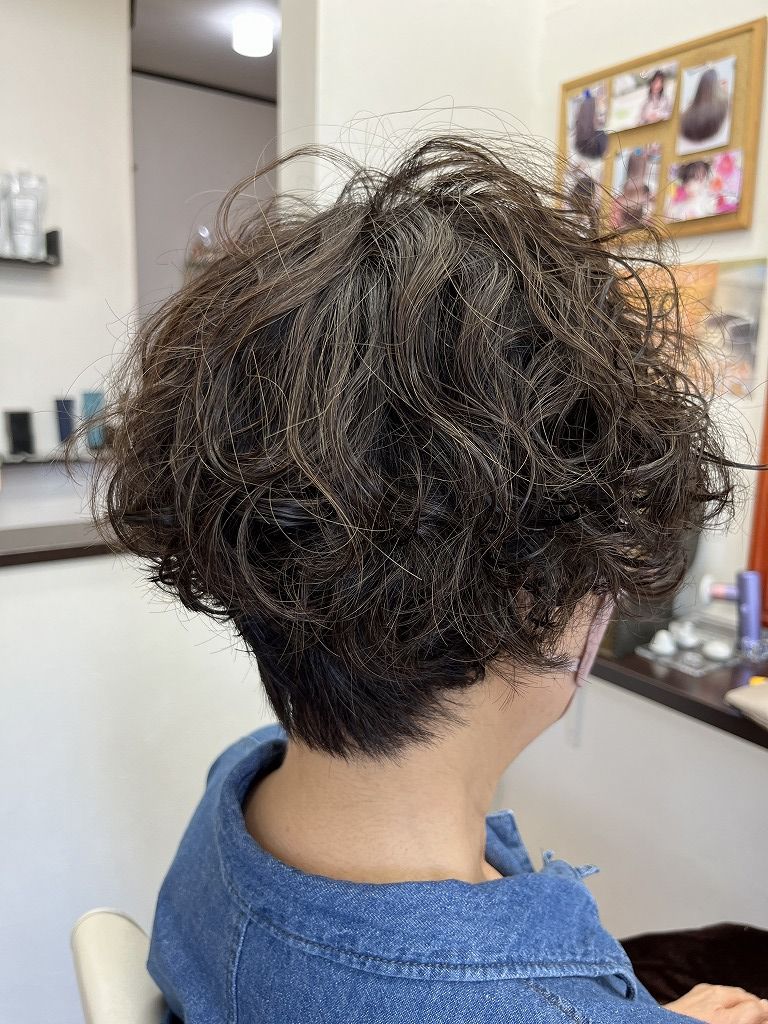 スパイラルパーマ施術後の写真