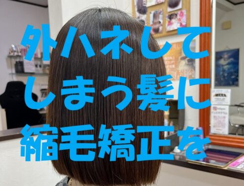 外ハネしてしまう髪に自然なまとまりを