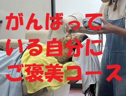 [ご褒美フルコース] カット・ヘッドスパ・炭酸頭浸浴・レディースシェービング・美顔エステで“頭皮からお肌まで”フルメンテ！