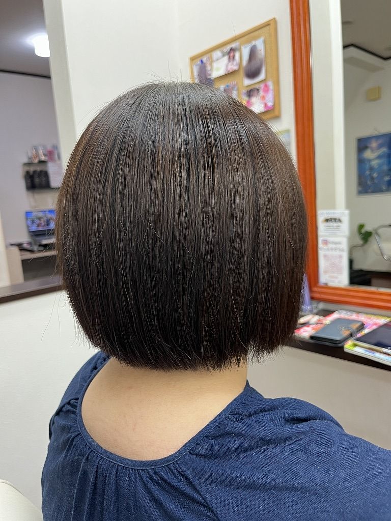 ミニボブカット後の写真