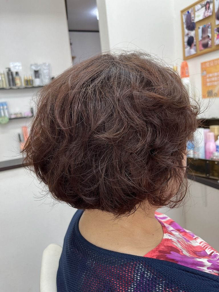 デジタルパーマ施術後の仕上がり