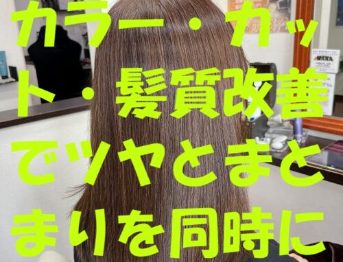 【施術例】カラー・カット・髪質改善でツヤとまとまりを同時に。アッシュ系で透明感アップ