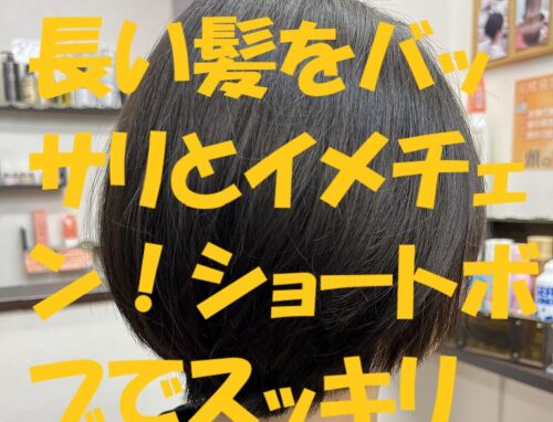 長い髪をバッサリ！首元すっきりのショートボブにイメチェンしました