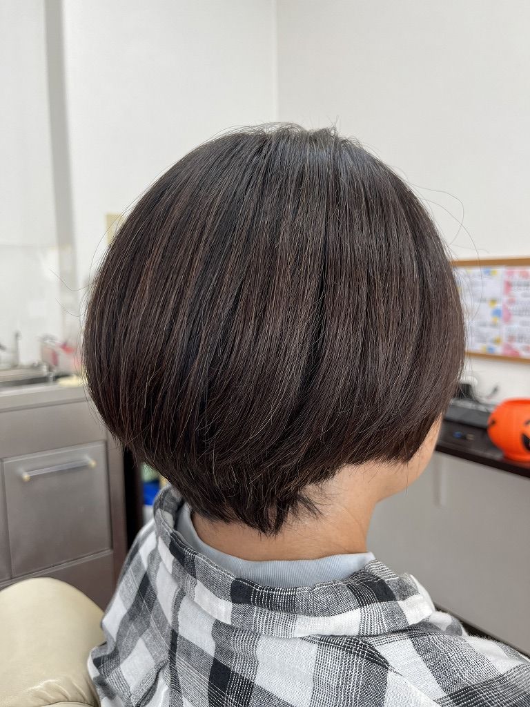 アフター　スッキリとしたボブ　ダークブラウン7LV