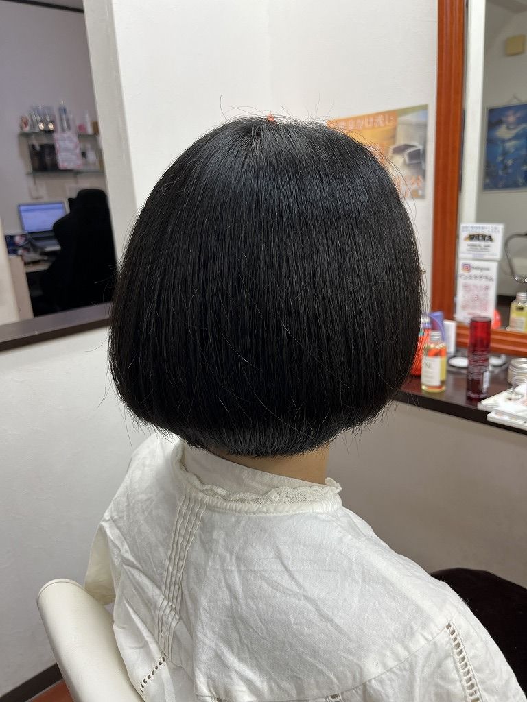ヘアドネーションカット後のショートスタイル