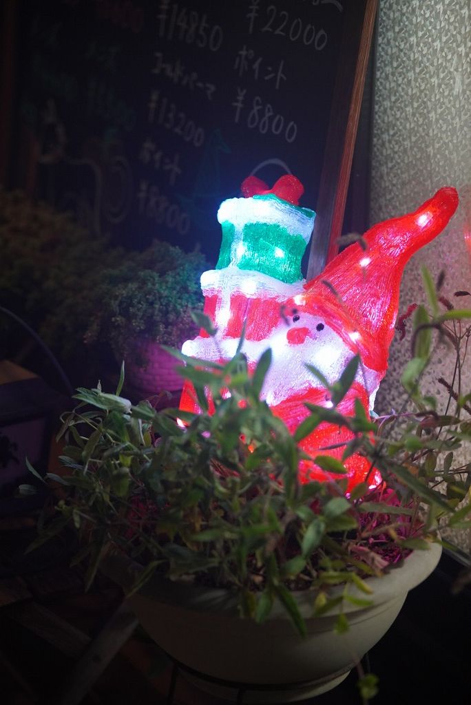 サンタのオブジェ照明