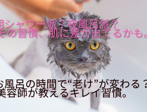 夜風呂で美肌、朝シャワーの落とし穴