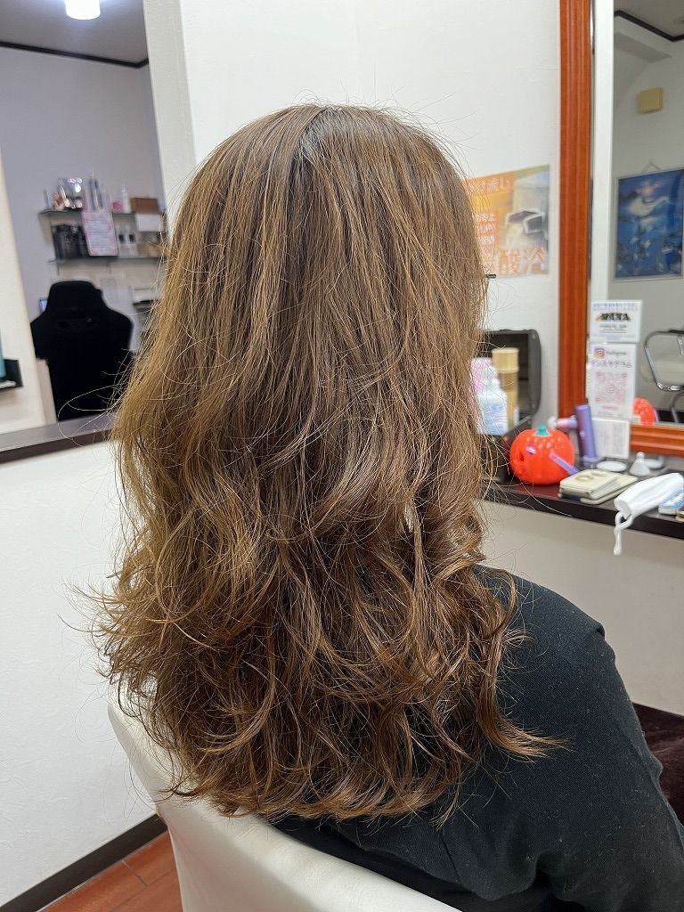 猫っ毛でもしっかりウェーブが出たアフター写真1