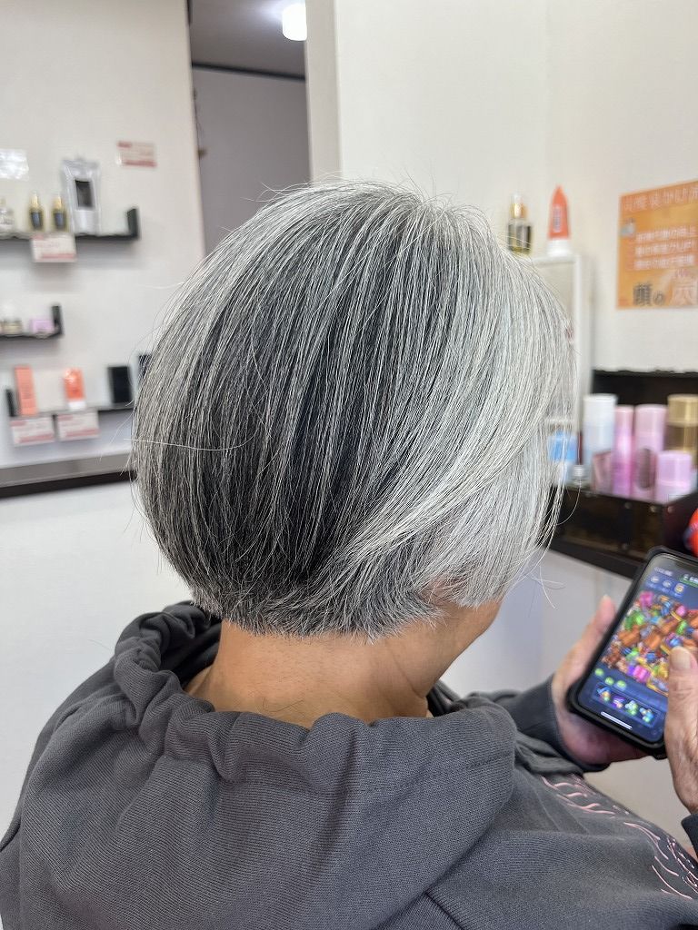 ヘアドネーション後のショートスタイル仕上がり