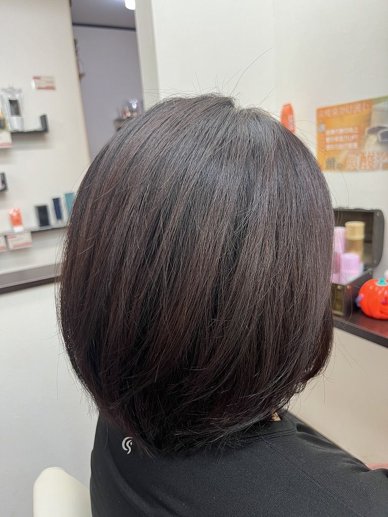 アフター写真 まとまりのあるツヤボブスタイル