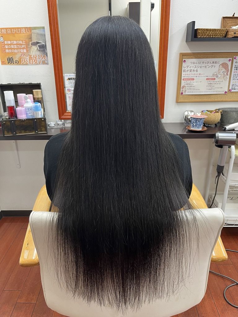 ロング縮毛矯正のアフター（全体）