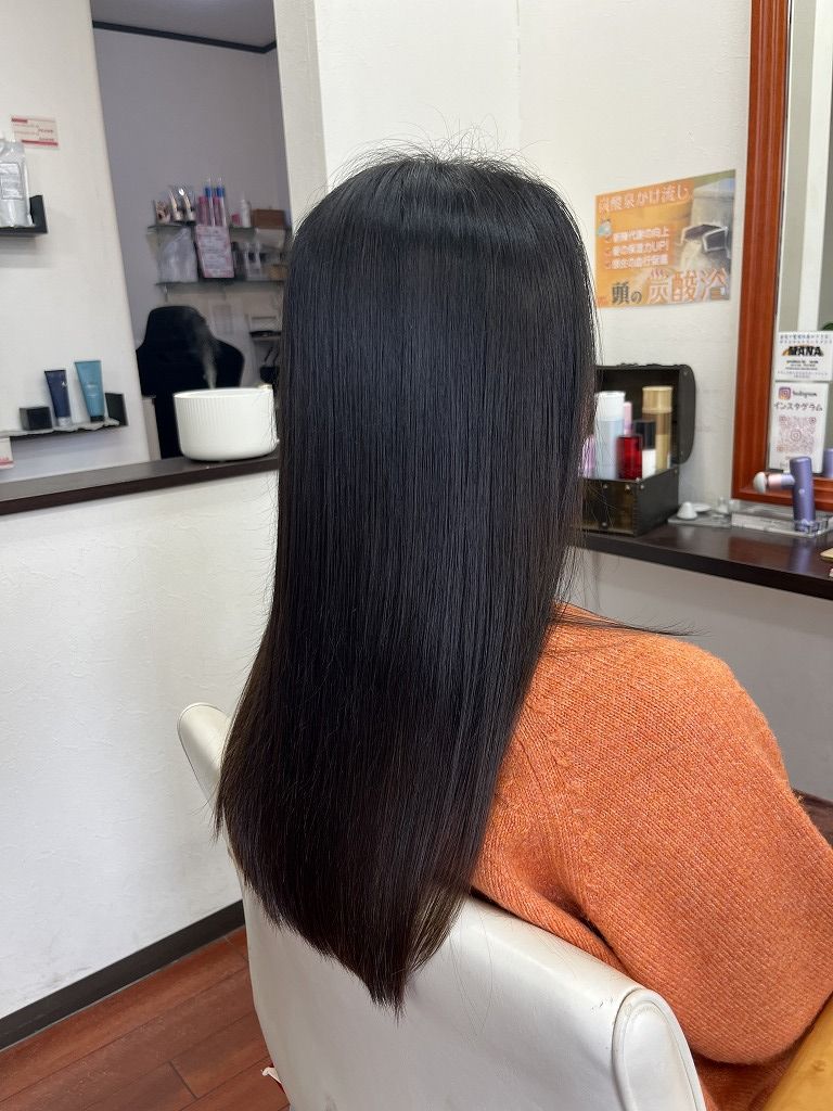 髪質改善トリートメント施術後の仕上がり(アフター)
