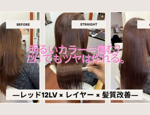 明るいカラー＝傷む…は本当？12LVレッドでもツヤ髪にできる理由
