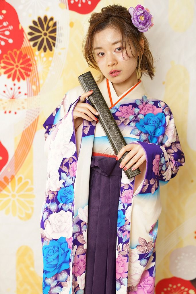 卒業式の袴ヘアメイク スタイル例（全体）