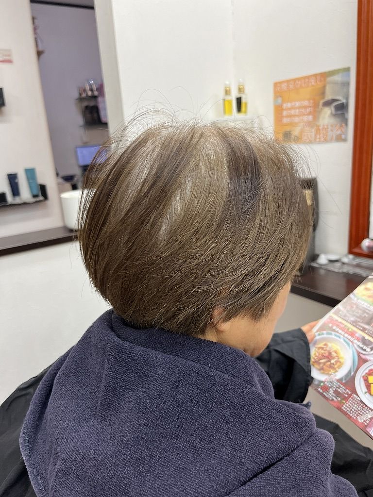 カット後これからカラーをするショートヘア