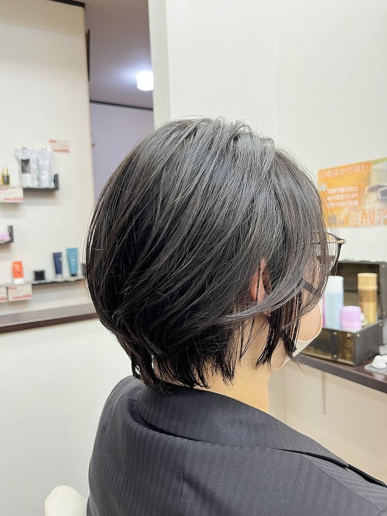 カット後にシルエットが整ってスッキリしたショートスタイル