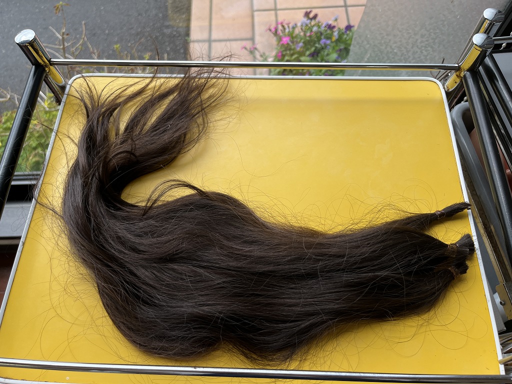 ヘアドネーションでカットした60cmの毛束