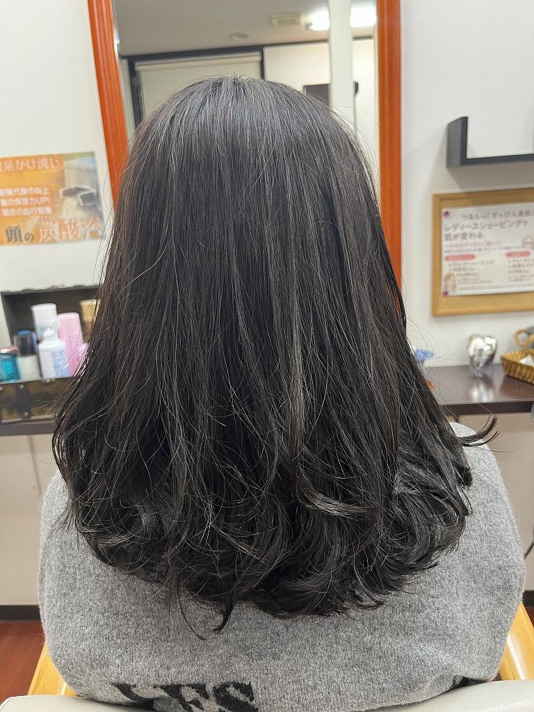 ストデジ施術後の後ろ姿の仕上がり