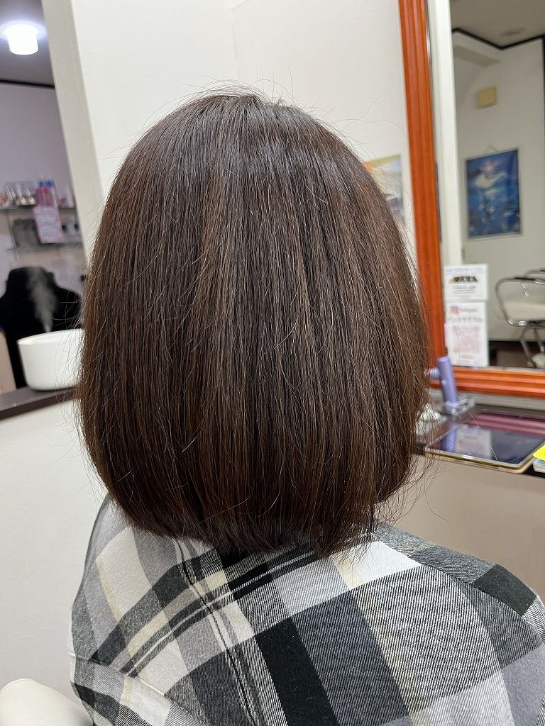 ボブスタイルの仕上がり