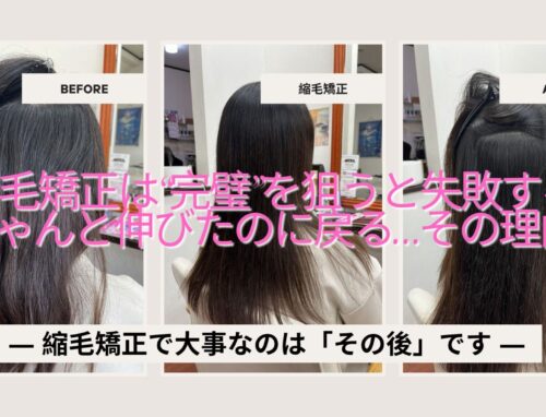 縮毛矯正は1回で完璧にすると失敗する理由｜戻る原因も解説