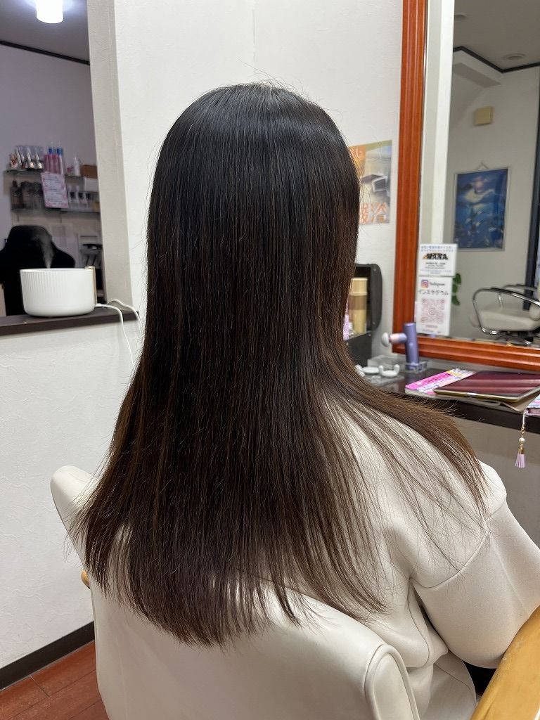 縮毛矯正後のアフター