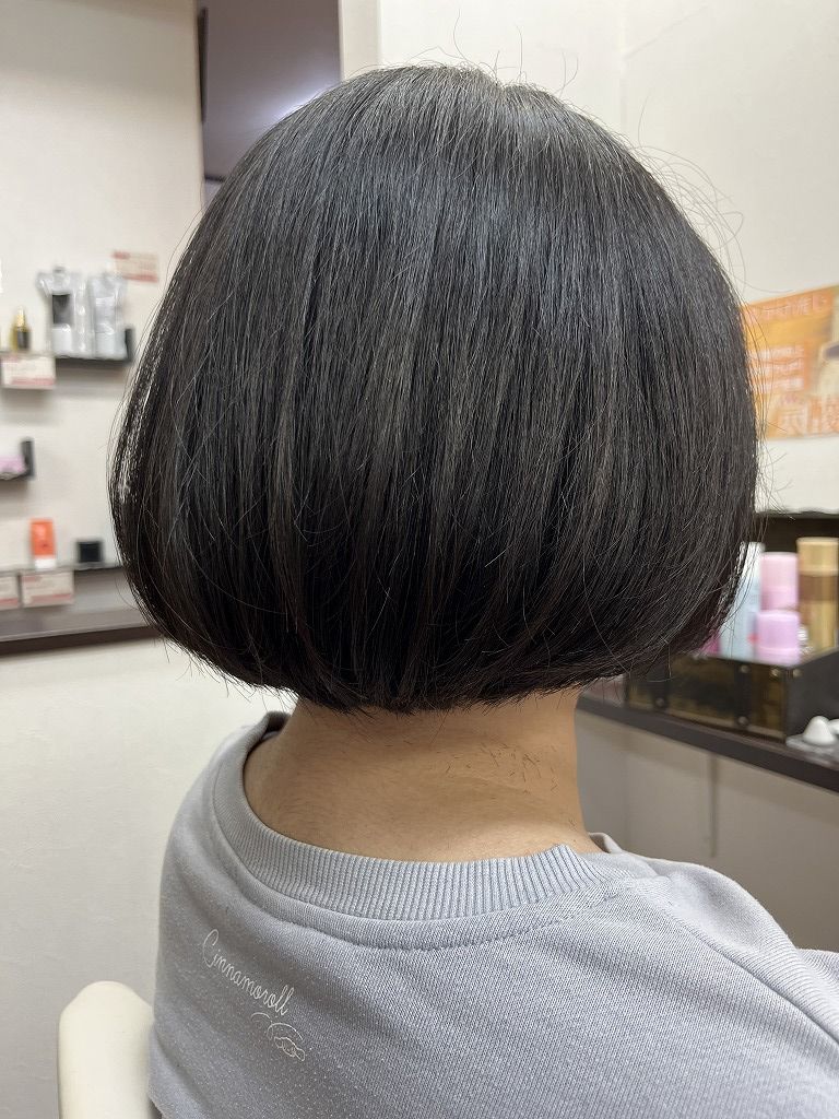カット後のボブスタイル
