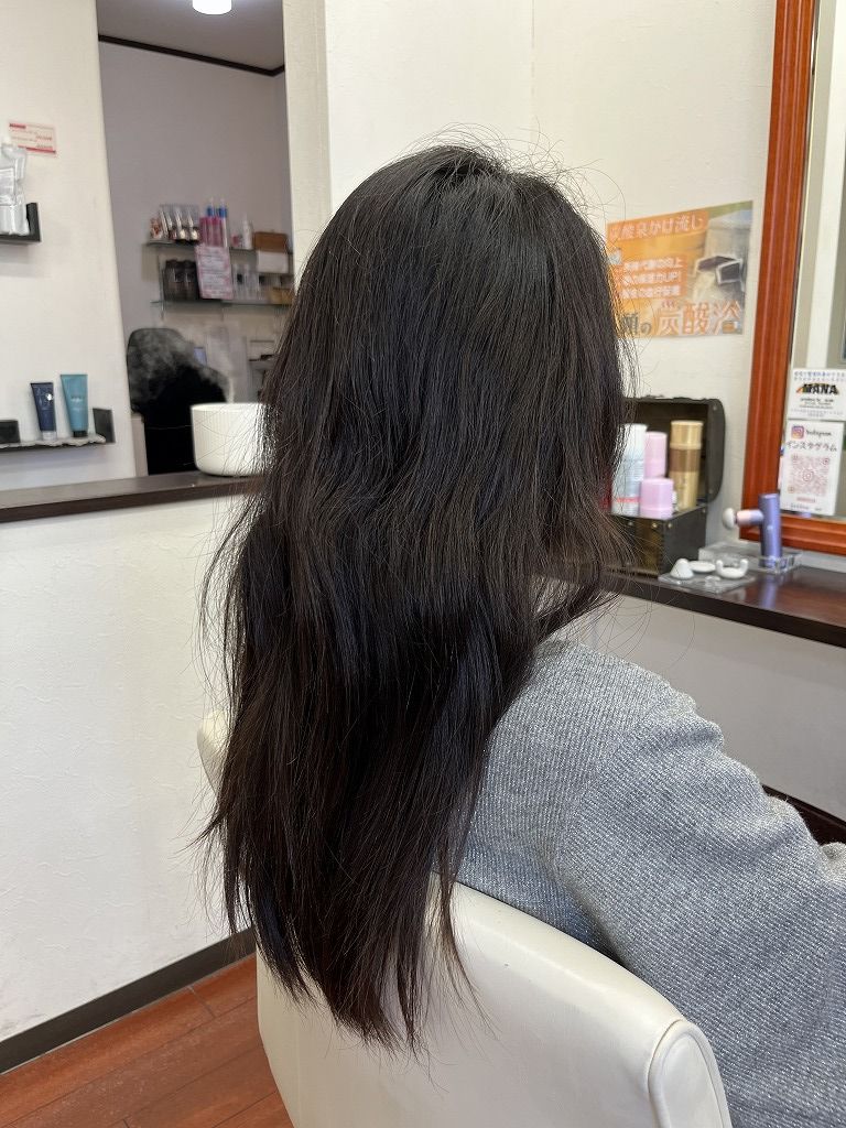 9ヶ月ぶりの縮毛矯正前の状態