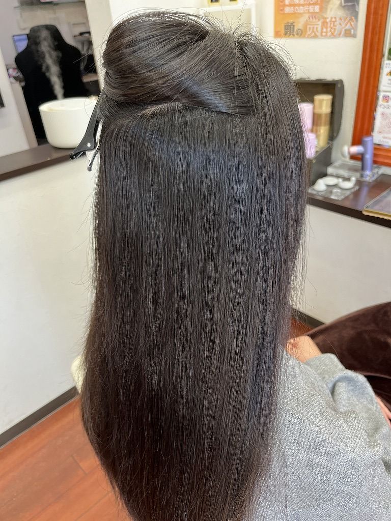 縮毛矯正後の内側