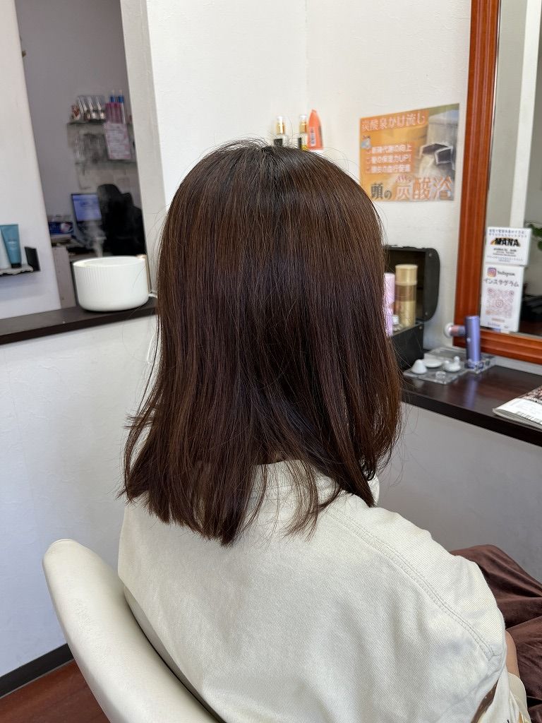 白髪染めとメッシュ施術前の全体の状態