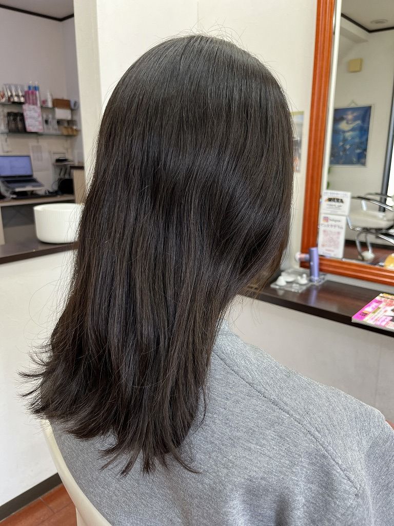 カットとヘッドスパ後の仕上がり