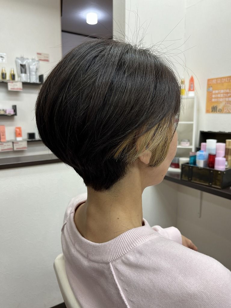 インナーカラーのアフター横から