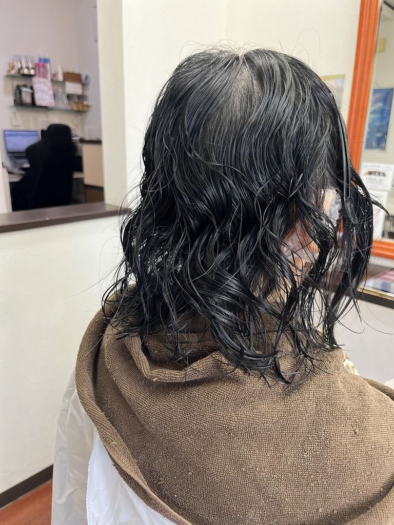 濡らすと強いクセが出る超軟毛の状態