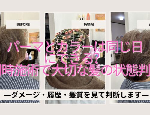 前回パーマから4か月後｜カット・パーマ・カラーを同時に施術しました