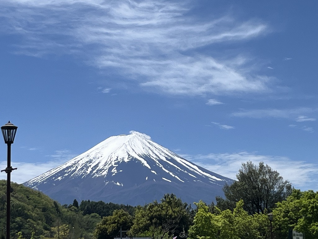 山梨から見えた富士山