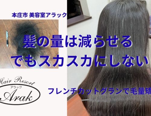 髪の見た目は変えずに毛量を減らす｜フレンチカットグランで毛量矯正