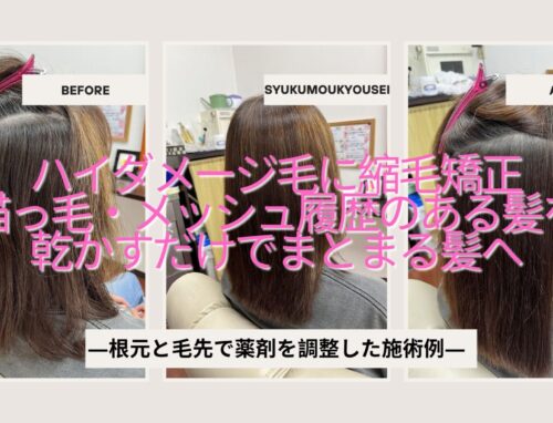 傷んだ髪でも縮毛矯正はできる？猫っ毛・メッシュ履歴のある髪への施術例