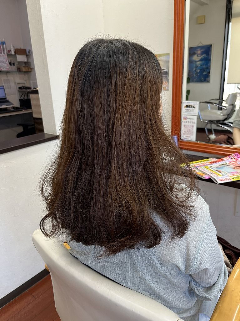 リバートカラー施術前の明るく褪色した髪の状態