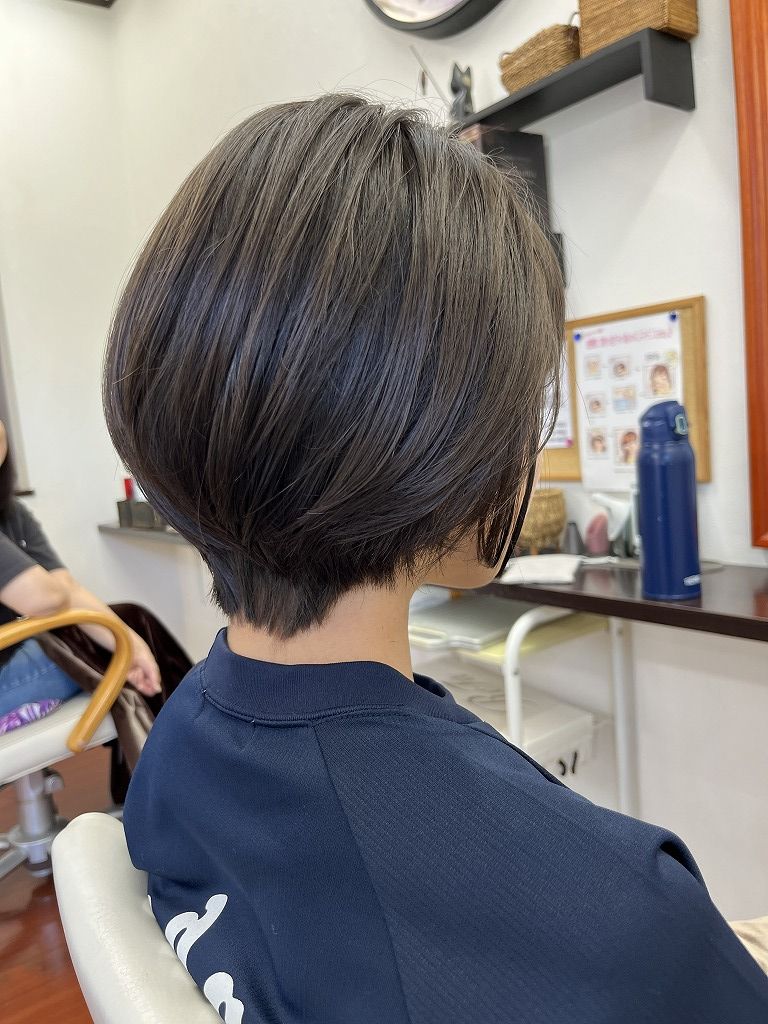 中学生のショートボブの仕上がり