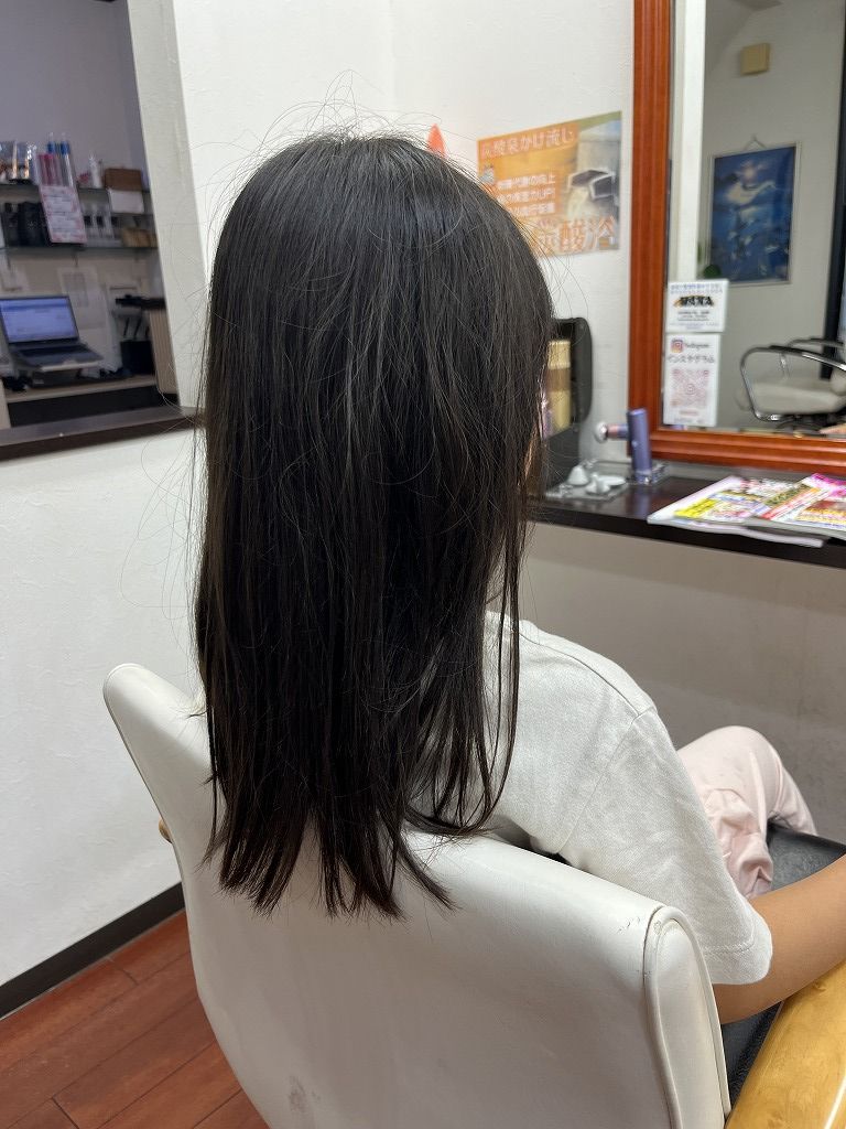 小学校1年生の女の子カット前の状態